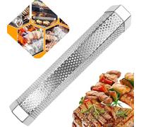 BBQ Smoker Box, Stainless Steel Smoker Box for BBQ Grill Wood Chips, Outdoor Cooking Accessories for Gas and Charcoal Grilling - Best Grilling Accessories & Utensils Gift for Dad