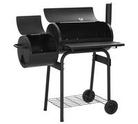 vidaXL Classic Charcoal BBQ Offset Smoker Garden Picnic Cooking Grill Barbecue