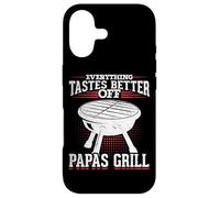 BBQ Smoker Dad Everything Tastes Better Off Papas Grill Case for iPhone 17