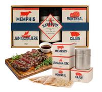 BBQ Spices Gift Set for Men Gifts Barbeque Seasoning Gift Set of 4 BBQ Rub