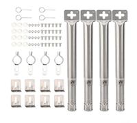 BBQ Stainless Steel Burner 30 5cm to 44 5cm Adjustable for Grill Use with Enhanced Flame Performance