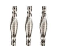 BBQ Stainless Steel Spring Handle 3 Pcs Grill Pit Stainless Steel Handle,5.5" Handle Springs Wood Furnace Handle for Family Barbecue Party,Young People Field Barbecue Party,Buddy Party,Wedding