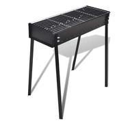 Black Steel Barbecue Stand | Charcoal BBQ 75 x 28cm