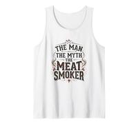 BBQ The Man The Myth The Meat Smoker Barbecue Grilling Tank Top