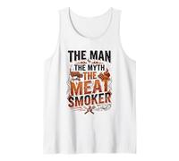 BBQ The Man The Myth The Meat Smoker Barbecue Grilling Tank Top
