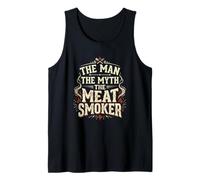 BBQ The Man The Myth The Meat Smoker Barbecue Grilling Tank Top