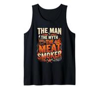 BBQ The Man The Myth The Meat Smoker Barbecue Grilling Tank Top