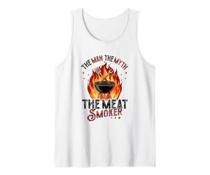 BBQ The Man The Myth The Meat Smoker Barbecue Grilling Tank Top