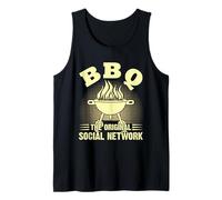 BBQ The Original Social Network Campfire Barbeque Grilling Tank Top