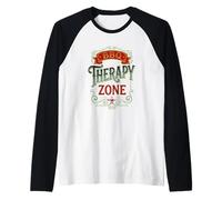 BBQ Therapy Zone Enthusiast Lover Backyard Cook Raglan Baseball Tee