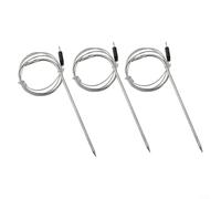 BBQ Thermometer Replacement Probes, High Temp Stainless Steel Meat Probe with DC2.5 Connector, PTFE Insulated Grill Temperature Sensors