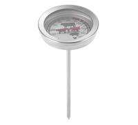 BBQ Thermometer Stainless Steel Kitchen Thermometer Food Probe for Grilling Cooking Baking Measuring Meat Fish Candy Bread Steak Silver 5.2x12.5cm