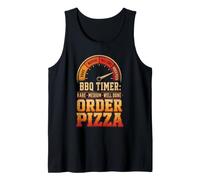 BBQ Timer Rare Medium Well Done Order Pizza Funny Tank Top
