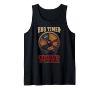 BBQ Timer Rare Medium Well Done Order Pizza Funny Tank Top