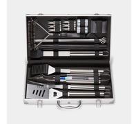 25Pcs with Metal Storage Case BBQ Tools Set VonHaus Silver One Size
