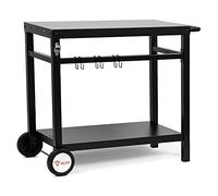 BBQ-Toro barbecue trolley | 85 x 50 x 81 cm | Metal barbecue table with large work surface | Black | BBQ side table | Food prep table | Serving trolley | Portable garden trolley