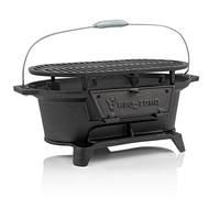 BBQ-Toro cast iron BBQ grill with cooking grate | 50 x 25 x 23 cm | charcoal grill pot, hibachi, camping