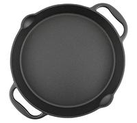 BBQ-Toro cast iron skillet pan | Ø 35 cm | Pre-seasoned cast Iron skillet | Cast iron pan with two handles and two spouts | Cast iron frying pan, oven proof frying pans