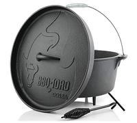 BBQ-Toro Dutch Oven Alpha Serie | preseasoned | Different sizes | Pre-seasoned cast iron dutch pot | Dutch oven cast iron (DO18A - 19.0 Litres, pot with feet)