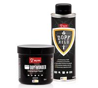 BBQ-Toro dutch oven care set with DOPFWUNDER cast iron creme 250 ml and DOPFHELD seasoning oil 250 ml | Cast iron skillet pan oil + Cast iron paste | Dutch oven accessories