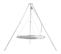 BBQ-Toro Tripod Swivel Grill with Diameter 100 cm Cooking Grate, Stainless Steel, Height Adjustable 119-184 cm, Tripod for Fire Bowl, Swivel Grill without Fire Bowl, Garden Grill, Swivel Grill