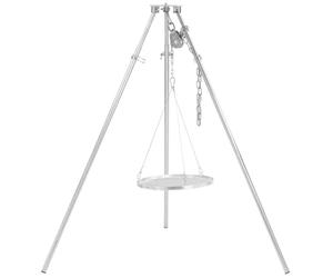 BBQ-Toro Tripod Swivel Grill with Diameter 50 cm Cooking Grate, Stainless Steel, Height Adjustable 119-184 cm, Tripod for Fire Pit, Swivel Grill without Fire Bowl, Garden Grill, Swivel Grill