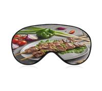 BBQ Türkiye Eye Mask Sleep Mask for Side Sleeper Women Men Pressure-Free & Light Block-Out Blindfold Soft Comfortable Eye Covers Breathable Blindfold Adjustable