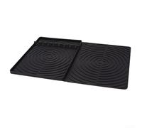 BBQ Utensil Holder Mat Silicone Griddle Pad Designed for Heat Resistance and Easy Cleaning (black)
