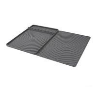 BBQ Utensil Holder Mat Silicone Griddle Pad Designed for Heat Resistance and Easy Cleaning (Gray)