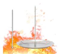 BBQ Vertical Skewer - Detachable Steel Stand, Rotating Grill Stick, Heavy Duty Holder, Adjustable Cooking Rod | Stainless Al Pastor for Shawarma Gyros Tacos Kebab Rotisserie Outdoor Barbecue