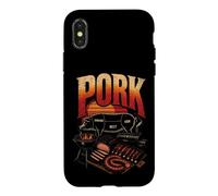 BBQ Vintage Pig Butcher Cut Diagram Pork Gift Case for iPhone X/XS