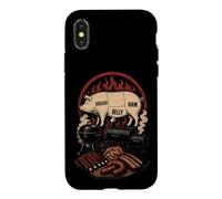 BBQ Vintage Pig Butcher Cut Diagram Pork Gift Case for iPhone X/XS
