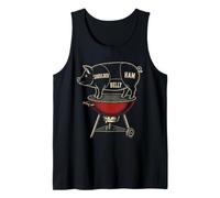 BBQ Vintage Pig Butcher Cut Diagram Pork Gift Tank Top