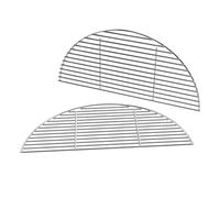 BBQration 18" Half Moon Cooking Grate for Kamado Joe Classic, Large Big Green Egg, Stainless Steel Half Moon Cooking Grate Replacement Parts for Kamado Joe KJ-HCG