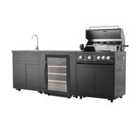 BBQTitan Series 292x66x129cm 4-burners + rear burner (incl. rotisserie, interior lighting and cover)