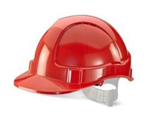 BBrand Economy Vented Safety Helmet Red - BBEVSHRE
