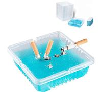 BBRGIRL Disposable Ashtrays, Set of 30, Smokeless, Windproof, Indoor-Outdoor Use, Blue