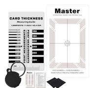 BBRGIRL Sports Card Centering Grading Tool, Grading Centering Kit with 2 Sports Trading Cards Measuring Tools,Thickness Measuring and Point Gauge,30X Magnifying Implement