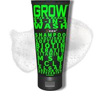BBS BEST BEARD STUFF Grow Hair & Beard 11-in-1 Wash: Shampoo, Fabric Softener, Biotin, Castor Oil, Peppermint Essential Oil, Vitamin E, Msm, Keratin, Algae, Lclt - Supports Cr
