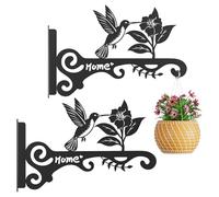 BBTFAA Metal Plant Hooks (2-Pack) - Decorative Wall Hangers with Bird Design for Indoor & Outdoor Use - Hanging Brackets for Plants, Flower Baskets, Bird Feeders, Lanterns - Patio, Garden, Home Decor
