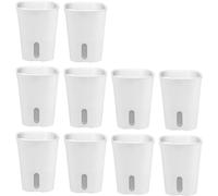 BBTISG 10 Pcs Self-Watering Plant Pots Indoor, Round Plastic Plant Pot Garden Flower Bonsai Pots Self Watering Planter Pots for House Plants (12.5cm)