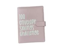 BBTISG 100 Envelope Challenge Binder, Budget Binder with Envelopes Saving Challenge Binder Budget Binder Savings Challenge Book for Budgeting and Saving Money (Pink)