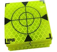 BBTISG 100 Pcs Target Practice Shooting Paper, Self Adhesive Reflector Stickers Reflective Tape Targets for Instrument Calibration, Special Measurement (60 * 60mm)