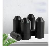 BBTISG 100 Pieces Warm Shrink End Cap, Warm Shrink End Caps Waterproof Cable End Protector Shrink End Cap Black DIY Heat Shrink End Cap (40 * 60mm)