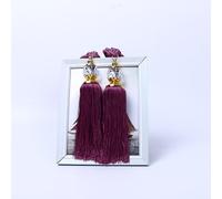 BBTISG 2 Pcs Curtain Tiebacks, Curtain Holdbacks Rope Tie Backs Tassel Curtains Rope Bohemian Handmade Tassel Holdbacks for Home Bedroom Window Decoration (Purple)