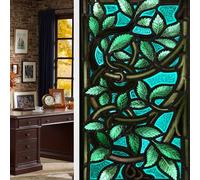 BBTISG 2 Pcs Privacy Window Film, 45 * 100cm Privacy Window Film Bathroom Removable Window Privacy Cling Static Stained Glass Stickers for Home Office Bathroom (Style 4)