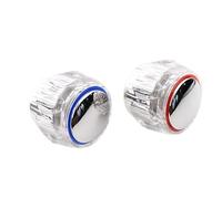 BBTISG 2 Pcs Replacement Bathroom Kitchen Sink Tap, Standard Chrome Plated Red and Blue Tap Top for Leaking Aging Taps