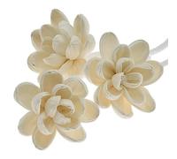 BBTISG 3 Pcs Diffuser Flowers, Aromatherapy Wood Flowers Decorative Aroma Diffuser Sticks Rattan Reed Diffuser Sticks for Home Fragrance Accessory