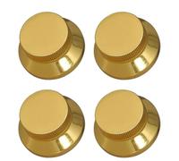 BBTISG 4 Pcs Guitar Contral Knobs, Volume Control Knob for ST Electric Guitar Electric Guitar Metal Knob Caps Volume Tone Control Knobs (Gold)