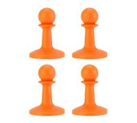 BBTISG 4 Pcs Tent Pillar Anti-Thunder Hat, Camping Poles Anti Thunder Protective Cover Antithunder Tarp Poles Tip Covers Lightning Cap for Canopy Awning (Orange)
